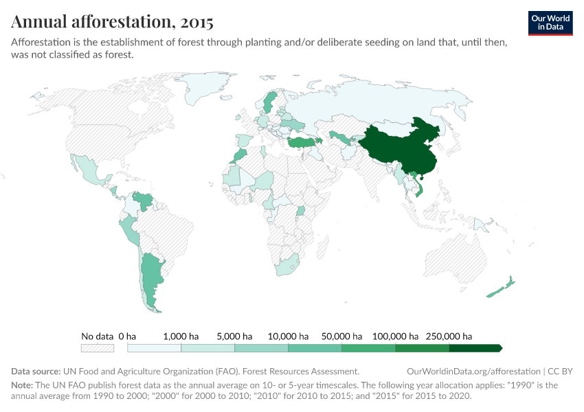 A thumbnail of the "Annual afforestation" chart