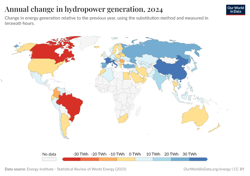 A thumbnail of the "Annual change in hydropower generation" chart