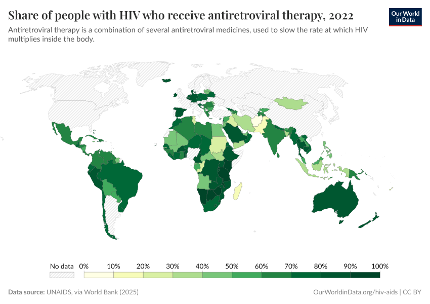A thumbnail of the "Share of people with HIV who receive antiretroviral therapy" chart