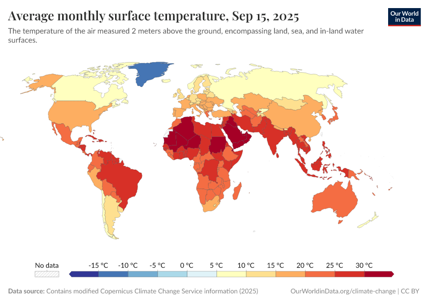 A thumbnail of the "Average monthly surface temperature" chart