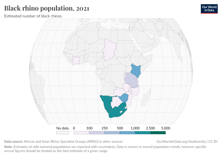 A thumbnail of the "Black rhino population" chart