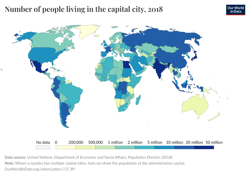 A thumbnail of the "Number of people living in the capital city" chart