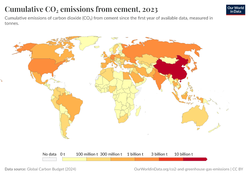 A thumbnail of the "Cumulative CO₂ emissions from cement" chart
