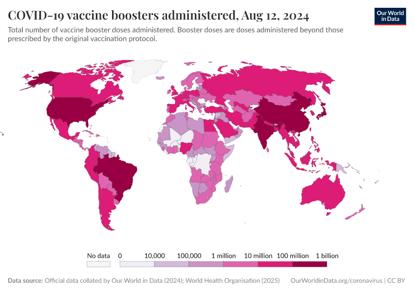 A thumbnail of the "COVID-19 vaccine boosters administered" chart