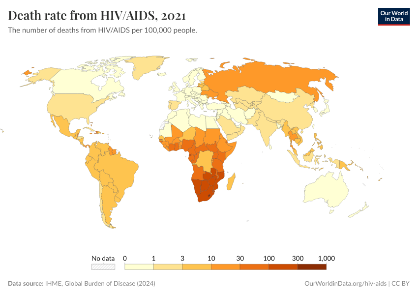 A thumbnail of the "Death rate from HIV/AIDS" chart