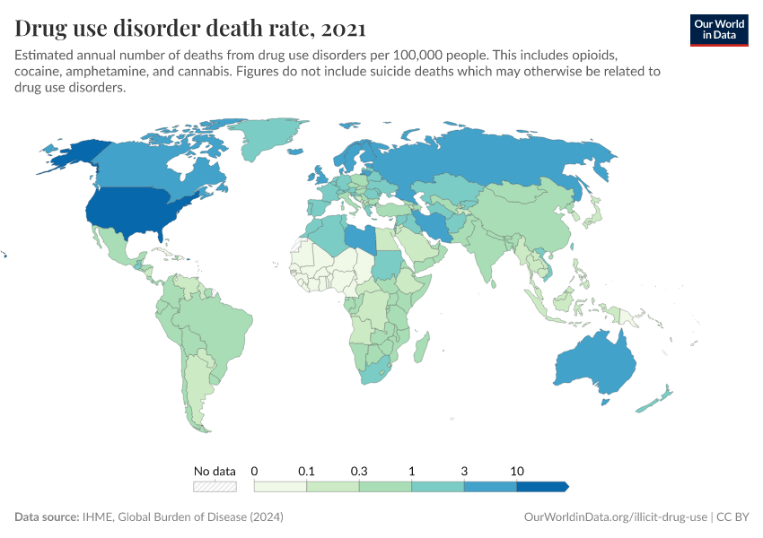 A thumbnail of the "Drug use disorder death rate" chart