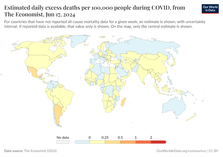 A thumbnail of the "Estimated daily excess deaths per 100,000 people during COVID, from The Economist" chart