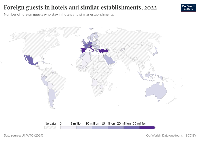 A thumbnail of the "Foreign guests in hotels and similar establishments" chart