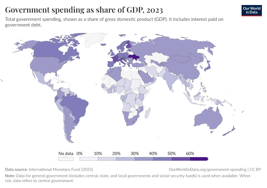 A thumbnail of the "Government spending as share of GDP" chart