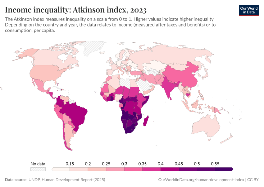 A thumbnail of the "Income inequality: Atkinson index" chart