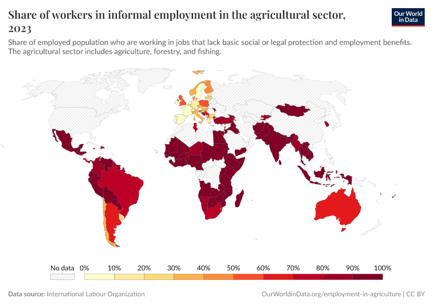 A thumbnail of the "Share of workers in informal employment in the agricultural sector" chart