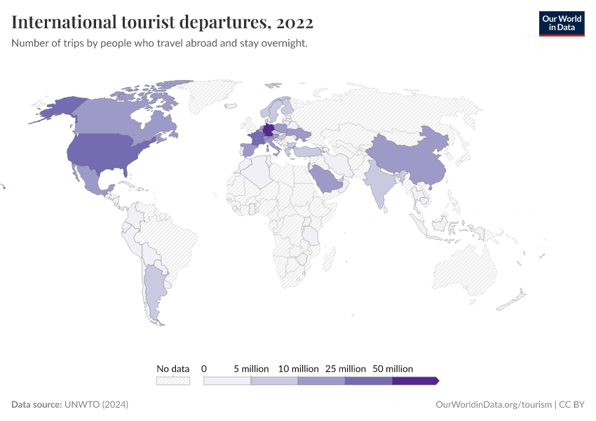 A thumbnail of the "International tourist departures" chart