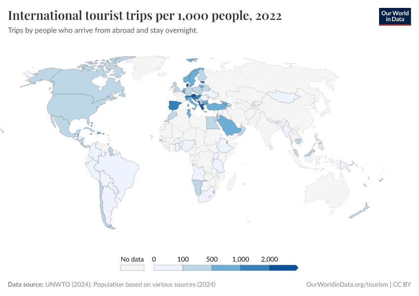 A thumbnail of the "International tourist trips per 1,000 people" chart