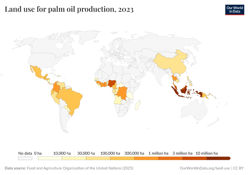 A thumbnail of the "Land use for palm oil production" chart