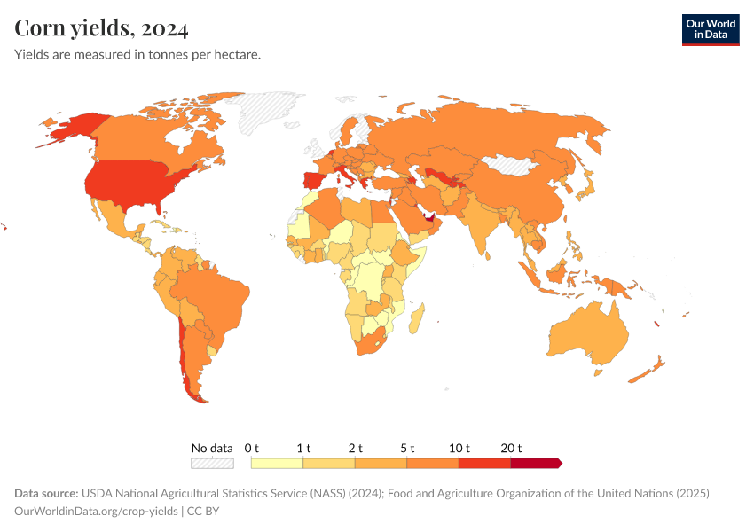 A thumbnail of the "Corn yields" chart
