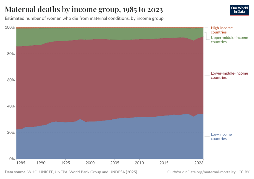 A thumbnail of the "Maternal deaths by income group" chart