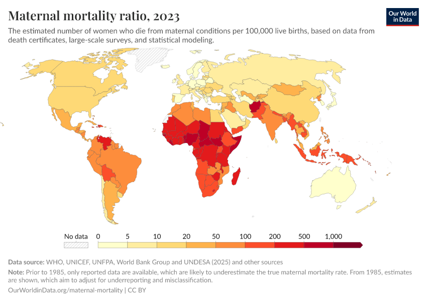 A thumbnail of the "Maternal mortality ratio" chart