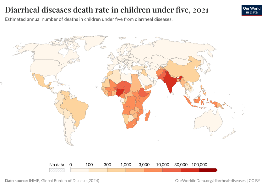 A thumbnail of the "Diarrheal diseases death rate in children under five" chart