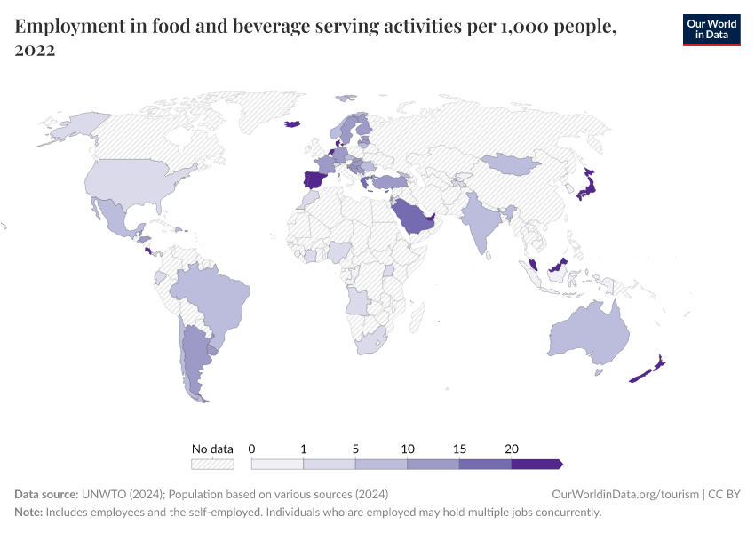 A thumbnail of the "Employment in food and beverage serving activities per 1,000 people" chart