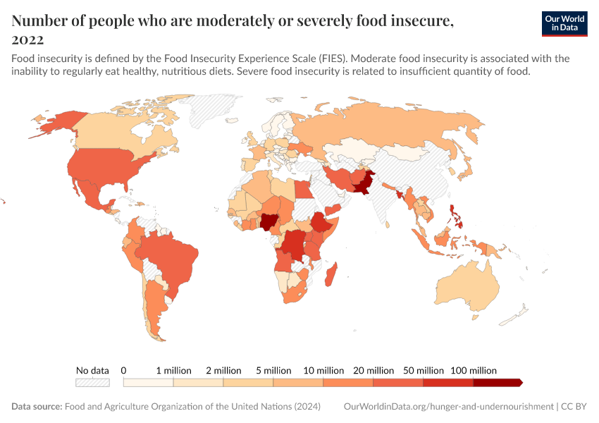 A thumbnail of the "Number of people who are moderately or severely food insecure" chart