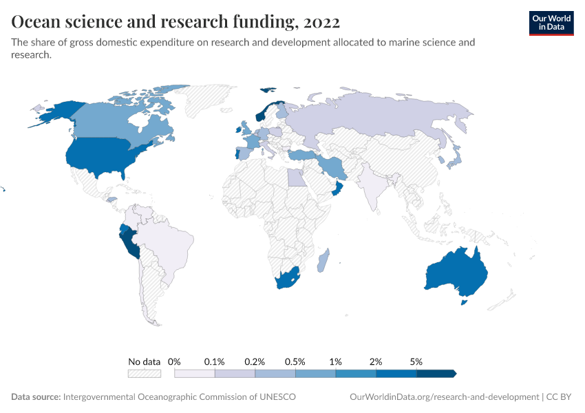 A thumbnail of the "Ocean science and research funding" chart