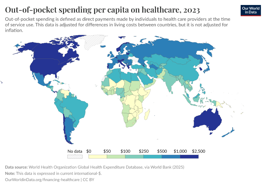 A thumbnail of the "Out-of-pocket spending per capita on healthcare" chart