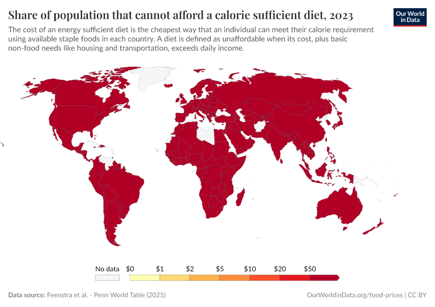 A thumbnail of the "Share of population that cannot afford a calorie sufficient diet" chart