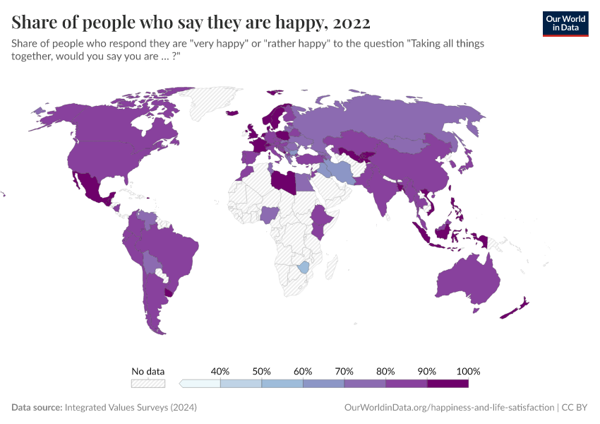 A thumbnail of the "Share of people who say they are happy" chart