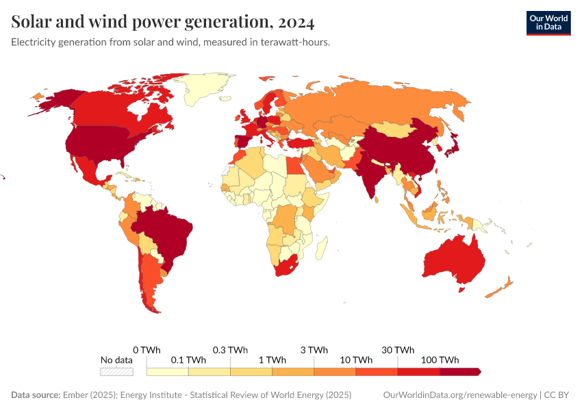 A thumbnail of the "Solar and wind power generation" chart