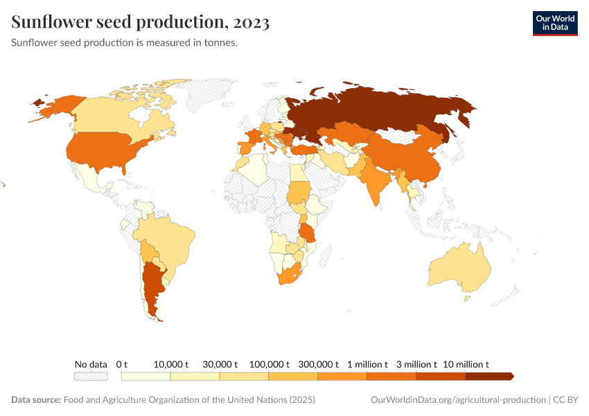 A thumbnail of the "Sunflower seed production" chart