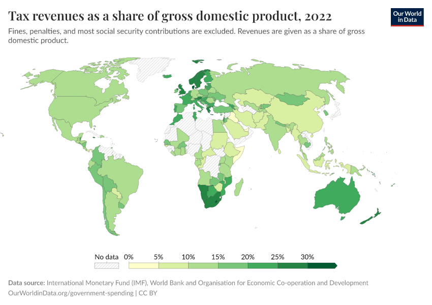 A thumbnail of the "Tax revenues as a share of gross domestic product" chart