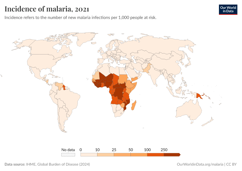 A thumbnail of the "Incidence of malaria" chart