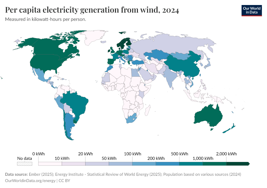 A thumbnail of the "Per capita electricity generation from wind" chart